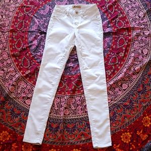 White high waist skinny jeans